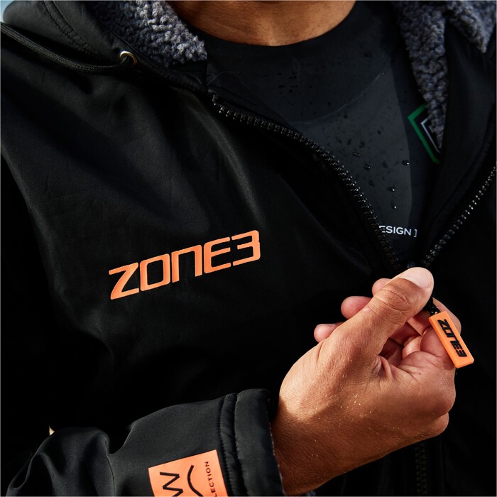 2024 Zone3 Parka Reciclada Cambio Robe CW23URPC - Black / Grey / Orange